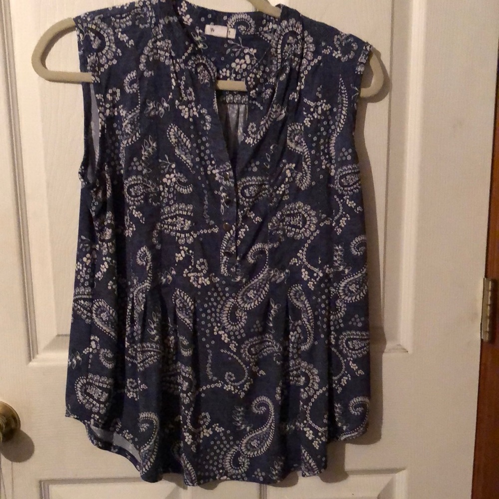 Navy & white top
